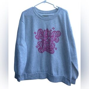 Bobbie Brooks Crew neck sweater Light Gray 2X Graphic